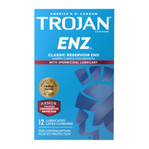TROJAN ENZ SPERMICIDAL BLUE (6PK)