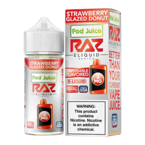 RAZ X POD JUICE STRAWBERRY GLAZED DONUT 0MG - 100ML