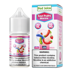 POD JUICE SOUR FRUITY WORMS 55MG - 30ML
