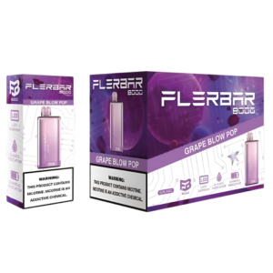 FLERBAR 8000PUFF DISPOSABLE GRAPE BLOW POP - PACK OF 10