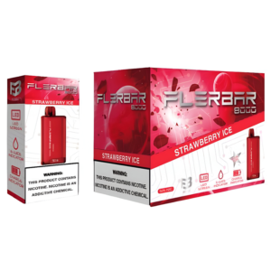 FLERBAR 8000PUFF DISPOSABLE STRAWBERRY ICE - PACK OF 10