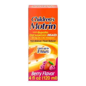 Children’s Liquid Pain Reliever 4oz by Motrin – distributed by Crown Distro