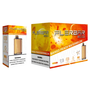 FLERBAR 8000PUFF DISPOSABLE MANGO PEACH WATERMELON - PACK OF 10