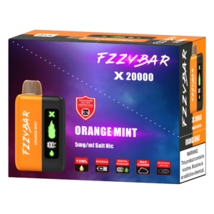 FZZYBAR 20000PUFFS DISPOSABLE ORANGE MINT 5% - PACK OF 5
