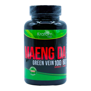 KRATOM KAPS GREEN VEIN MAENG DA 60GM 100CT CAPSULES BOTTLE