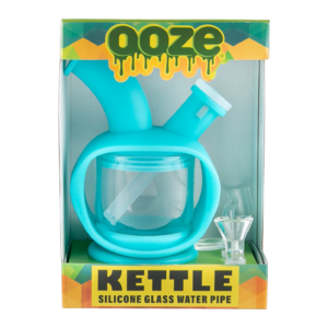 OOZE KETTLE TEAL SILICONE WATER PIPE