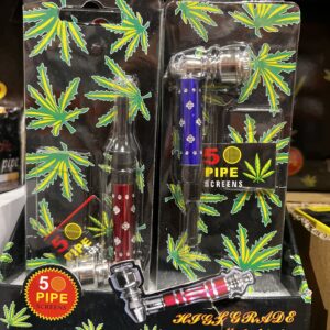 METAL PIPE WITH BLACK TIP & SCREEN (12CT) KEACE-277