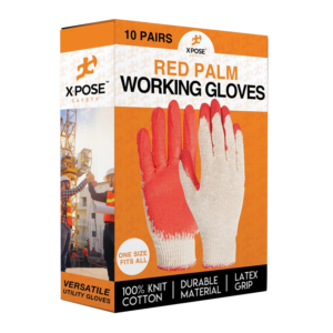 WORKING GLOVES 1PK RED PALM