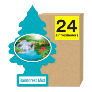 LITTLE TREES CAR FRESHENER RAINFOREST MIST 24CT