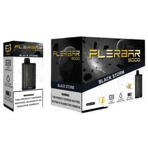 FLERBAR 8000PUFF DISPOSABLE BLACK STROM - PACK OF 10