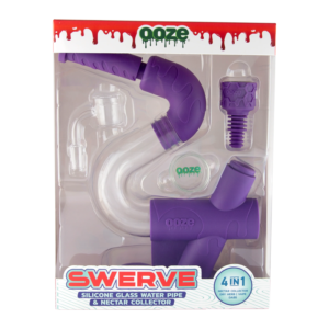 OOZE SWERVE SILICONE WATER PIPE - ULTRA PURPLE