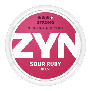 ZYN NICOTINE POUCHES  SOUR RUBY STRONG 6MG 5CT SW