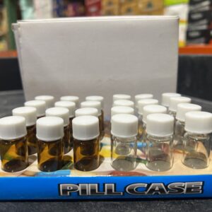 PILL CASE GLASS JAR AT 24CT 24403