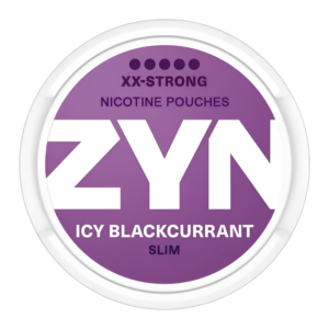 ZYN SLIM NICOTINE POUCHES ICY BLACKCURRANT XX-STRONG 5CT SW