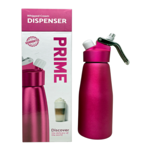 PRIME WHIP CREAM DISPENSER 250ML ROSE RED SHINY