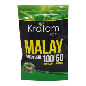 Kratom Malay Capsules Bag 60mg 100ct by Remarkable Herbs – distributed by Crown Distro