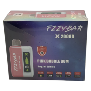 FZZYBAR 20000PUFFS DISPOSABLE PINK BUBBLE GUM 5% - PACK OF 5
