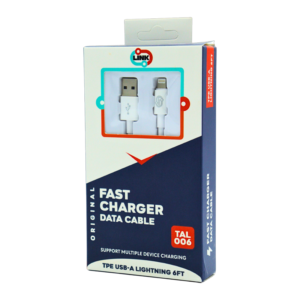 LINK DATA CABLE USB-A LIGHTNING 6FT