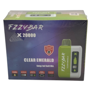 FZZYBAR 20000PUFFS DISPOSABLE CLEAR EMERALD 5% - PACK OF 5