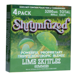 SHRUMFUZED GUMMIES 3200MG LIME ZKITTLEZ 4PK - (10 CT)