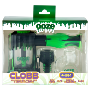 OOZE CLOBB SILICONE WATER PIPE & NECTAR COLLECTOR CHAMELEON