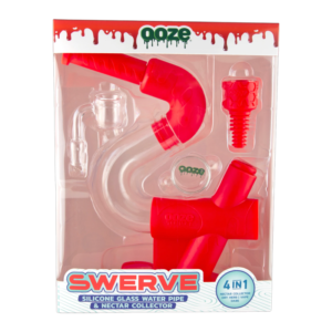 OOZE SWERVE SILICONE WATER PIPE - SCARLET