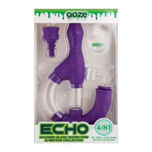 OOZE ECHO SILICONE WATER PIPE - ULTRA PURPLE