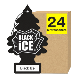LITTLE TREES CAR FRESHENER BLACK ICE 24CT