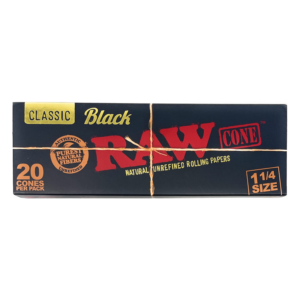 RAW BLACK CONES 1 1/4 (20CT)