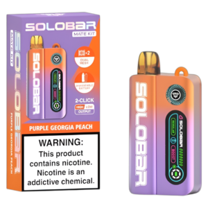 SOLOBAR MATE 35K PUFF EN KIT DISPOSABLE PURPLE GEORGIA PEACH 5CT