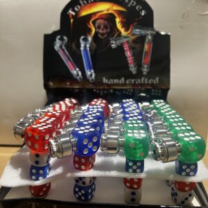 METAL PIPE DICE PATTERN MIX COLOR (24CT) SP12065