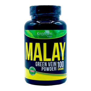 KRATOM KAPS GREEN VEIN MALAY 100GM POWDER BOTTLE