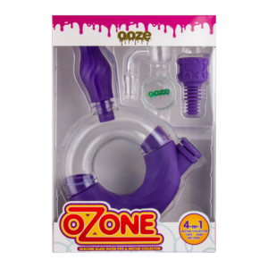 OOZE OZONE SILICONE WATER PIPE - ULTRA PURPLE