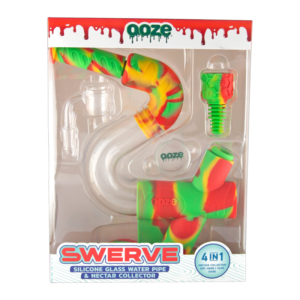 OOZE SWERVE SILICONE WATER PIPE - RASTA