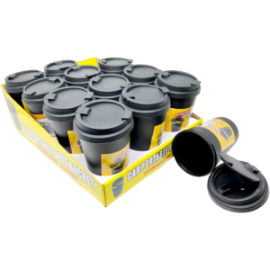 BUTT BUCKET ASHTRAY WITH COVER 12CT ATA23001