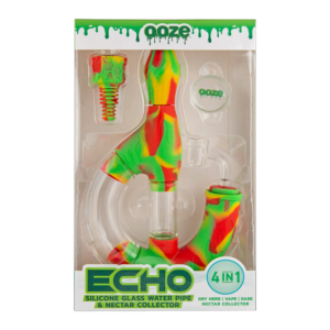 OOZE ECHO SILICONE WATER PIPE - RASTA