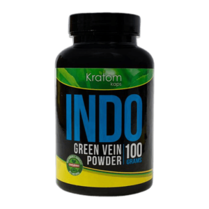 KRATOM KAPS GREEN VEIN INDO 100GM POWDER BOTTLE