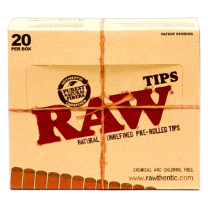 RAW PRE-ROLLED TIPS 20 PER BOX