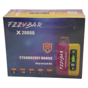 FZZYBAR 20000PUFFS DISPOSABLE STRAWBERRY MANGO 5% - PACK OF 5