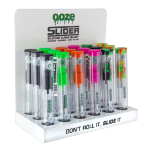 OOZE SLIDER SILICONE GLASS BLUNT 18CT DISPLAY
