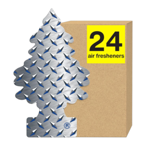 LITTLE TREES CAR FRESHENER PURE STEEL 24CT