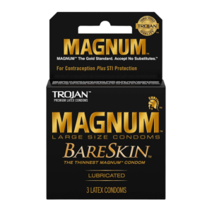 TROJAN BLACK MAGNUM BARESKIN (6PK)