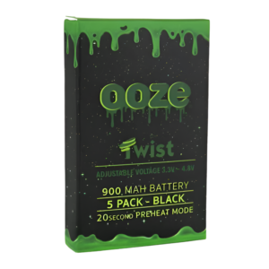 OOZE TWIST BATTERY 5 PACK BLACK (900MAH )