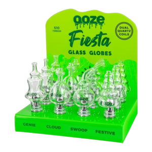 OOZE FIESTA GLASS GLOBE DISPLAY - 12CT