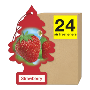 LITTLE TREES CAR FRESHENER STRAWBERRY 24CT