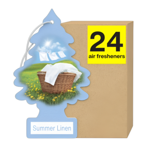 LITTLE TREES CAR FRESHENER SUMMER LINEN 24CT