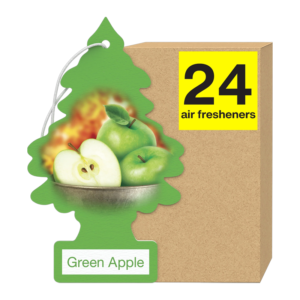 LITTLE TREES CAR FRESHENER GREEN APPLE 24CT