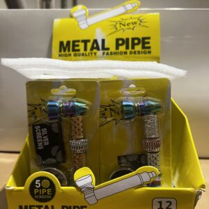 METAL PIPE 3 IN 1 RAINBOW GOLD (12CT) 24953