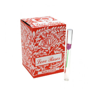 LOVE GLASS ROSE TUBE RED 36CT