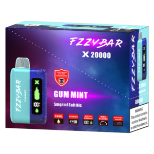 FZZYBAR 20000PUFFS DISPOSABLE GUM MINT 5% - PACK OF 5